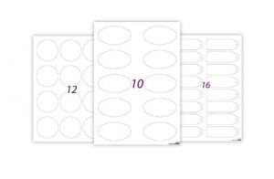 20 A4 Blatt 12 runde selbstklebende Etikett 60 mm 12 Kleberund Papier für Tintenstrahl und Laserdruckern Etikett