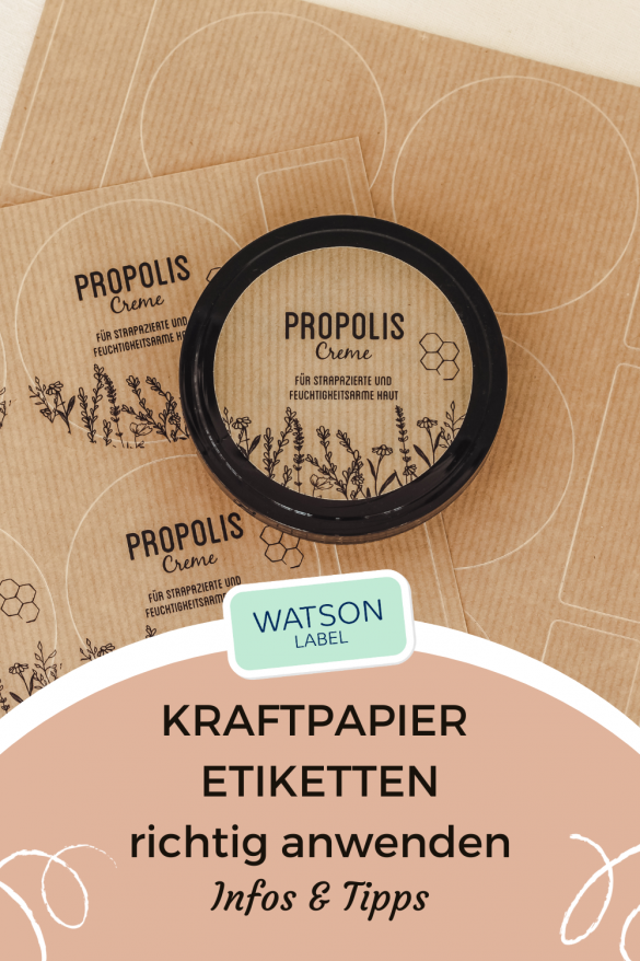 Kraftpapier-Etiketten-richtig-anwenden - so funktioniert es bei A4 Etiketten, die im Lasesrdrucker bedruckt oder bestempelt werden.