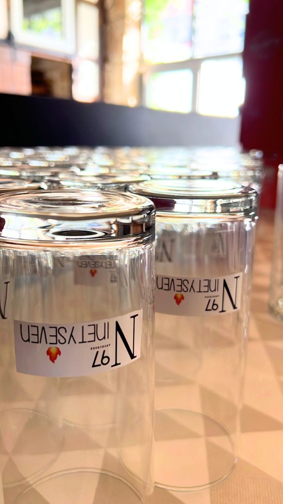 spuelmaschinenfeste Logoaufkleber der Serie OPTIMA fuer Glasgeschirrspüler und Industriespuelmaschine