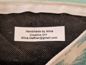 Textiletiketten zum Nähen und Bügeln