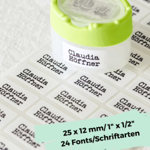 Kleine spülmaschinenfeste Eigentumsetiketten 25 x 12 mm