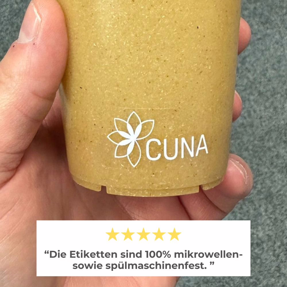 Bewertung fuer: transparente-logoaufkleber-mit-weissdruck von watsonlabel "Die Etiketten sind 100% mikrowellen- sowie spülmaschinenfest."